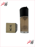 بسته‌بندی کرم‌پودر مک Studio Fix رنگ NC15 مناسب پوست روشن با زیرتون زرد