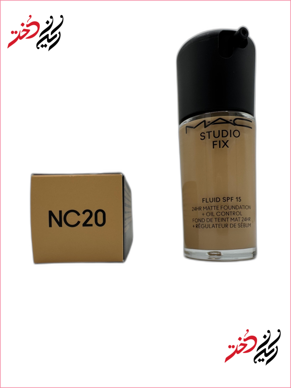 بسته‌بندی کرم پودر مک Studio Fix Fluid رنگ NC20