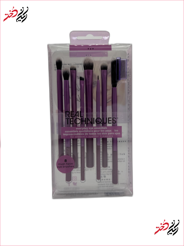ست ۸ عددی براش چشم ریل تکنیکس مدل Everyday Eye Essentials برای سایه و خط چشم