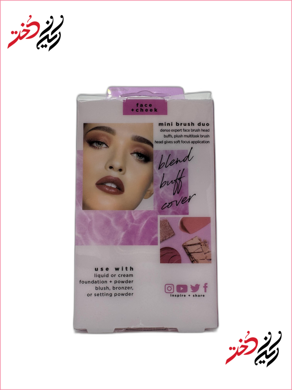 پشت بسته‌بندی ست براش مینی Real Techniques با توضیحات و کاربردها