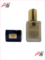 نمای بالای جعبه با لیبل رنگ 1W1 Bone کرم پودر Double Wear