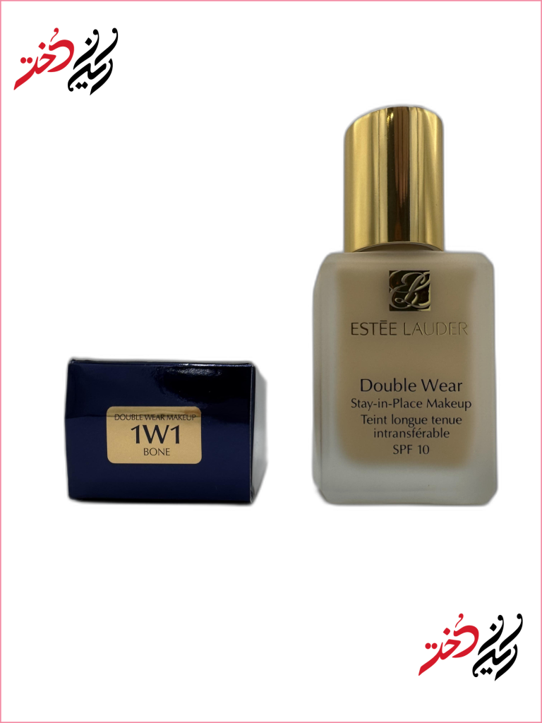 نمای بالای جعبه با لیبل رنگ 1W1 Bone کرم پودر Double Wear