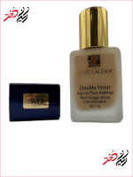 لیبل رنگ کرم پودر Double Wear – شماره 3W1 Tawny روی جعبه