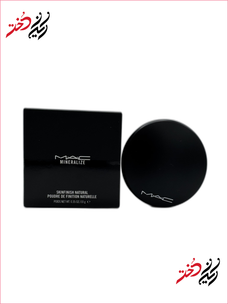 نمای بسته پودر فشرده مک Mineralize Skinfinish رنگ Dark با جعبه مشکی