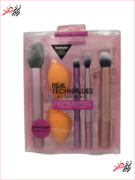 جزئیات پشت بسته‌بندی ست براش و اسفنج Real Techniques مدل Everyday Essentials