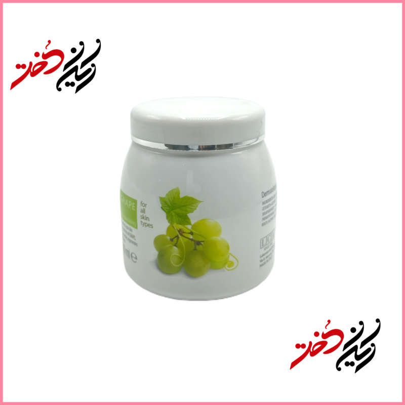 کرم مرطوب‌کننده لیچی مدل Grape Moisturizing Cream حجم ۵۰۰ میلی‌لیتر – نمای جلوی کامپکت اورجینال – ایران دخت