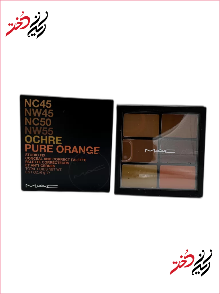 mac-studio-fix-conceal-correct-palette-dark-front_final پالت کانسیلر و کورکتور مک Studio Fix رنگ Dark – شامل Pure Orange و تناژهای NC45 تا NW55 - Image 1