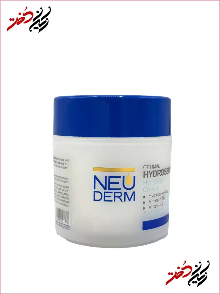 neuderm-optimal-hydrosense-cream-back کرم آبرسان نئودرم مدل Optimal Hydrosense مناسب پوست نرمال تا خشک