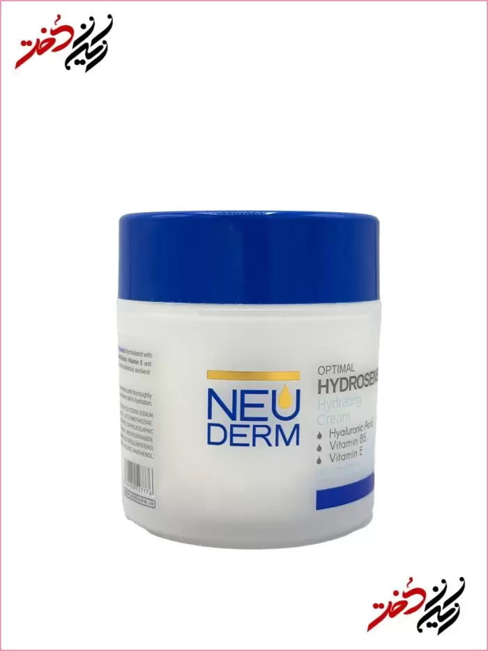 neuderm-optimal-hydrosense-cream-back کرم آبرسان نئودرم مدل Optimal Hydrosense مناسب پوست نرمال تا خشک