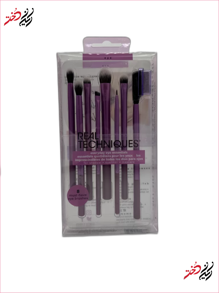 real-techniques-eye-essentials-set-front_final ست ۸ عددی براش چشم ریل تکنیکس مدل Everyday Eye Essentials برای سایه و خط چشم