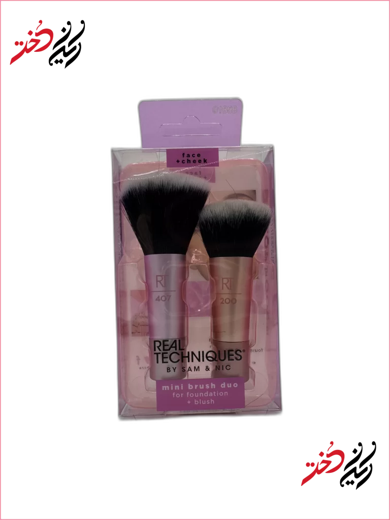 ست براش آرایشی Real Techniques مینی شامل دو براش برای فاندیشن و بلاش