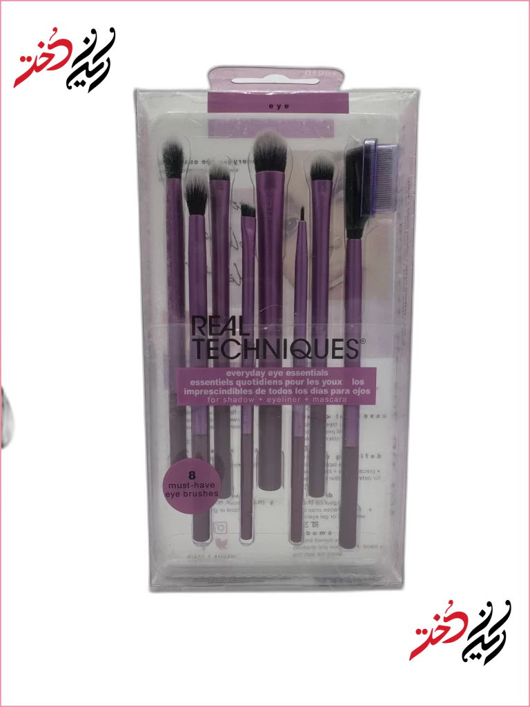 real-techniques-eye-essentials-front_final ست ۸ عددی براش چشم ریل تکنیکس برای سایه، خط چشم و ریمل